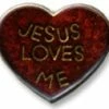 Bewild Lapel Pins Jesus Loves Me Heart Lapel Pin