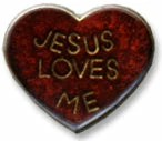Bewild Lapel Pins Jesus Loves Me Heart Lapel Pin