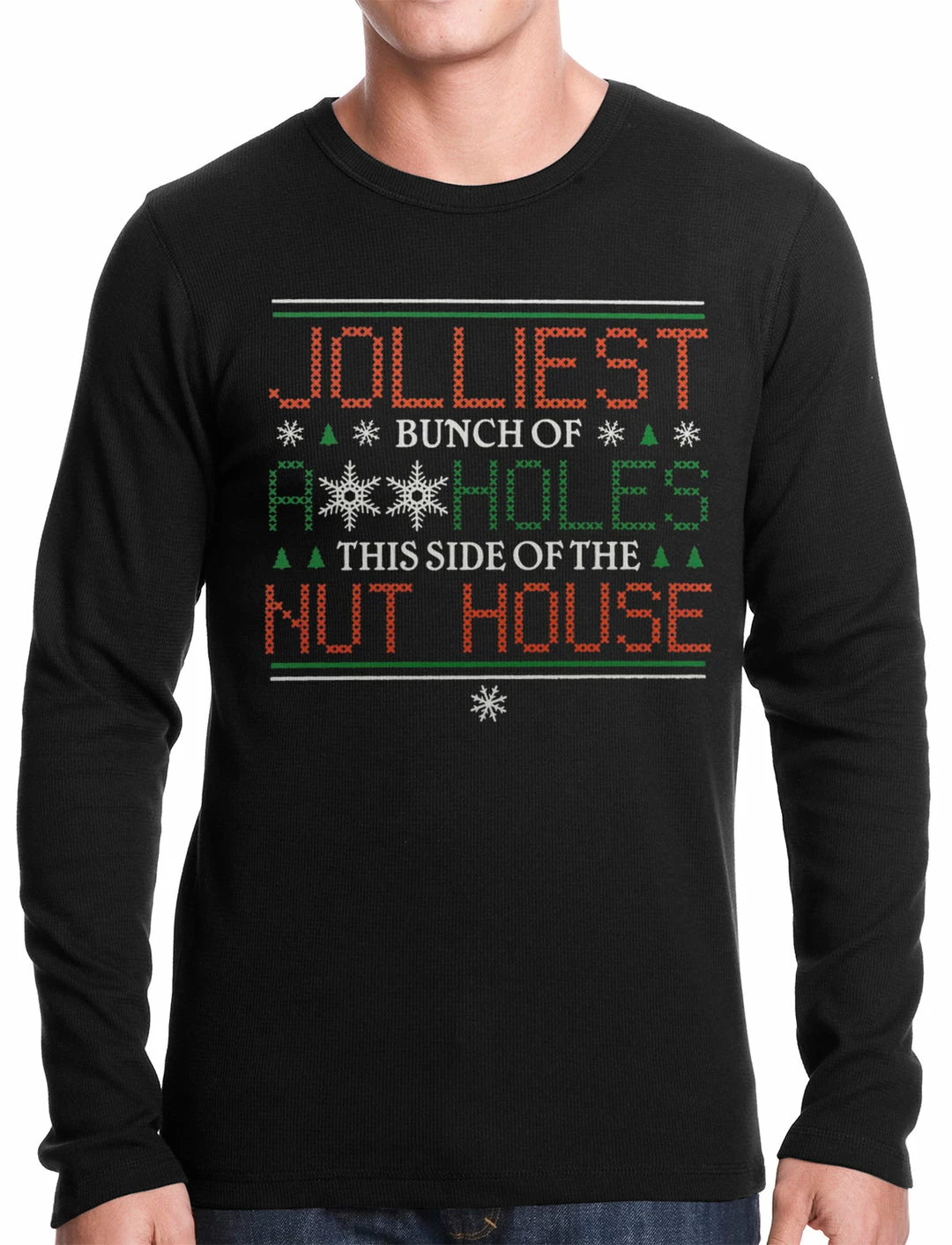 Bewild Jolliest A**holes Thermal Shirt Holiday Prints 3 Bewild Jolliest A**holes Thermal Shirt Holiday Prints