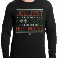 Bewild Jolliest A**holes Thermal Shirt Holiday Prints