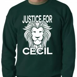 Bewild Justice For Cecil The Lion Adult Crewneck