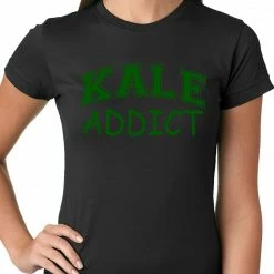 Bewild Cool Funny & Offensive Kale Addict Ladies T-shirt