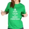 Bewild Holiday Prints Keep Calm And Merry Christmas Girl's T-Shirt