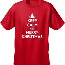 Bewild Keep Calm And Merry Christmas Men's T- Shirt Holiday Prints