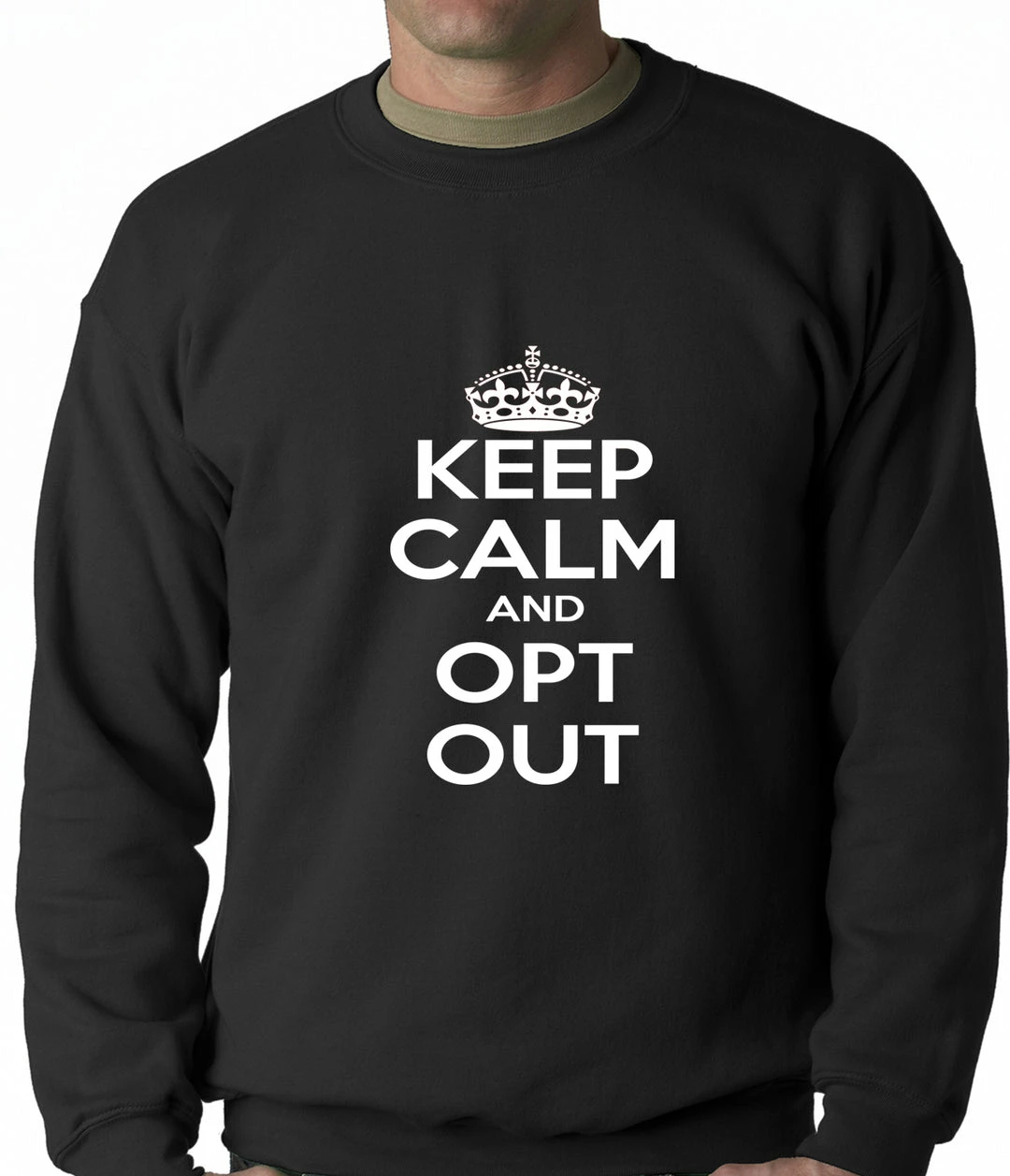 Bewild Keep Calm And Opt Out Of Common Core Adult Crewneck Cool Funny & Offensive 3 Bewild Keep Calm And Opt Out Of Common Core Adult Crewneck Cool Funny & Offensive