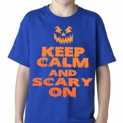 Bewild Keep Calm And Scary On Funny Halloween Kids T-shirt