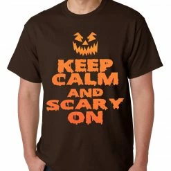 Bewild Halloween Prints Keep Calm And Scary On Funny Halloween Mens T-shirt