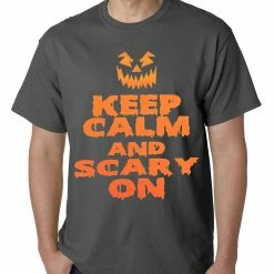 Bewild Halloween Prints Keep Calm And Scary On Funny Halloween Mens T-shirt