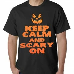 Bewild Halloween Prints Keep Calm And Scary On Funny Halloween Mens T-shirt