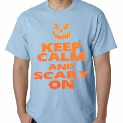 Bewild Halloween Prints Keep Calm And Scary On Funny Halloween Mens T-shirt