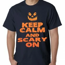 Bewild Halloween Prints Keep Calm And Scary On Funny Halloween Mens T-shirt