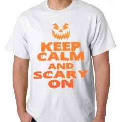 Bewild Halloween Prints Keep Calm And Scary On Funny Halloween Mens T-shirt