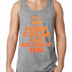Bewild Halloween Prints Keep Calm And Scary On Funny Halloween Tank Top