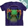 Bewild The Mountain Apparel Kid's DJ Peace Frog Big Face T-Shirt