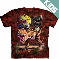 Bewild The Mountain Apparel Kid's T-Rex Collage Big Face T-Shirt