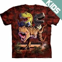 Bewild The Mountain Apparel Kid's T-Rex Collage Big Face T-Shirt