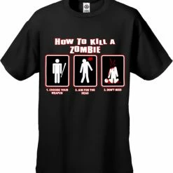 Bewild Kids How To Kill A Zombie T-Shirt Cool Funny & Offensive