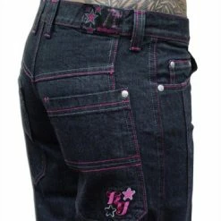 Bewild Kikgirl Jeans - KikGirl 26" Deluxe Wideleg Pants (Black Denim) 17 Bewild Kikgirl Jeans - KikGirl 26