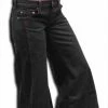 Bewild Kikgirl Jeans - KikGirl 26" Deluxe Wideleg Pants (Black Denim) 2 Bewild Kikgirl Jeans - KikGirl 26" Deluxe Wideleg Pants (Black Denim)