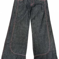 Bewild Kikgirl Jeans - KikGirl 26" Deluxe Wideleg Pants (Black Denim) 19 Bewild Kikgirl Jeans - KikGirl 26