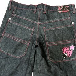 Bewild Kikgirl Jeans - KikGirl 26" Deluxe Wideleg Pants (Black Denim) 23 Bewild Kikgirl Jeans - KikGirl 26