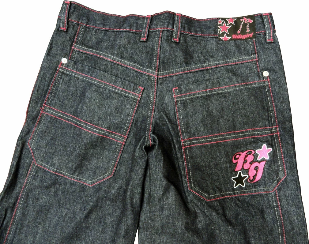 Bewild Kikgirl Jeans - KikGirl 26" Deluxe Wideleg Pants (Black Denim) 13 Bewild Kikgirl Jeans - KikGirl 26" Deluxe Wideleg Pants (Black Denim)