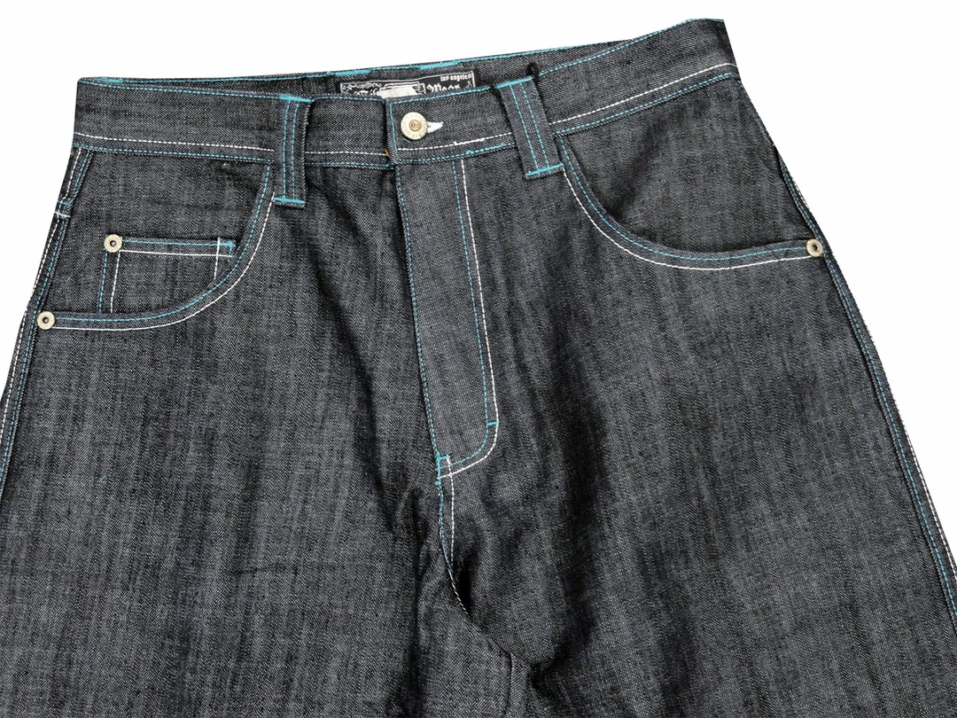 Bewild Kikwear Jeans - Kikwear 32" Bottom Super Deluxe Wide Leg Pant (Black Denim) 9 Bewild Kikwear Jeans - Kikwear 32" Bottom Super Deluxe Wide Leg Pant (Black Denim)