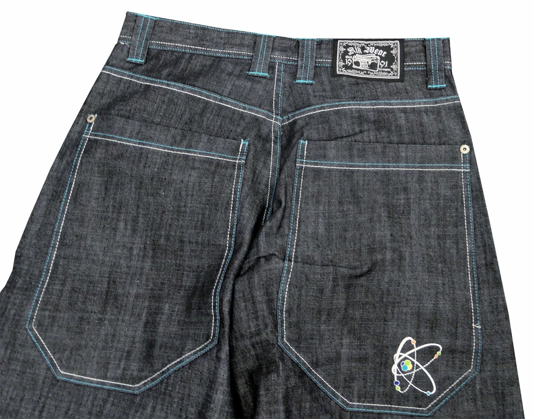 Bewild Kikwear Jeans - Kikwear 32" Bottom Super Deluxe Wide Leg Pant (Black Denim) 11 Bewild Kikwear Jeans - Kikwear 32" Bottom Super Deluxe Wide Leg Pant (Black Denim)