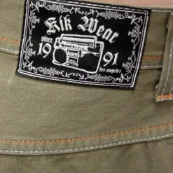 Bewild Kikwear 32'' Twill Old Skool Pants (Olive)