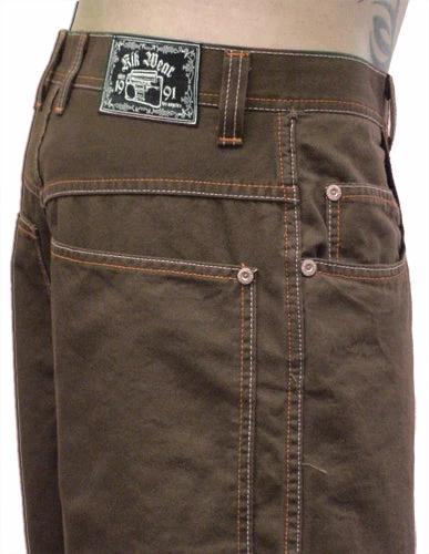 Bewild Kikwear Jeans - Kikwear New Skool 26" Bottom Pants (Brown) 7 Bewild Kikwear Jeans - Kikwear New Skool 26" Bottom Pants (Brown)