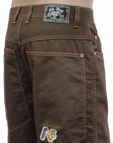 Bewild Kikwear Jeans - Kikwear New Skool 26" Bottom Pants (Brown) 8 Bewild Kikwear Jeans - Kikwear New Skool 26" Bottom Pants (Brown)