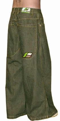 Bewild Kikwear Jeans - Kikwear Old Skool WideLeg Denim Jeans (Black)