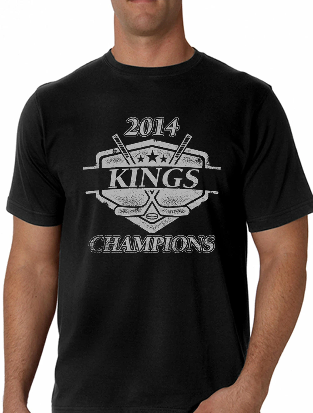 Bewild Sport Inspiration Kings Hockey 2014 Champions Champions Men's T-Shirt 4 Bewild Sport Inspiration Kings Hockey 2014 Champions Champions Men's T-Shirt