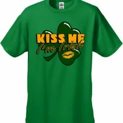Bewild Kiss Me I'm Irish Shamrock Men's T-Shirt