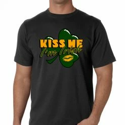 Bewild Kiss Me I'm Irish Shamrock Men's T-Shirt