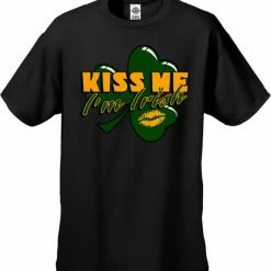 Bewild Kiss Me I'm Irish Shamrock Men's T-Shirt