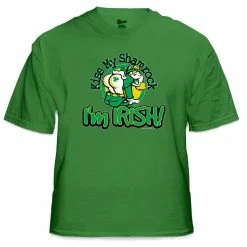 Bewild Kiss My Shamrock I'm Irish Mens T-Shirt