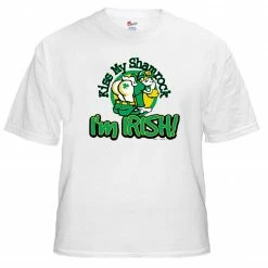Bewild Kiss My Shamrock I'm Irish Mens T-Shirt