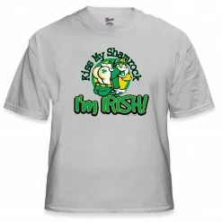 Bewild Kiss My Shamrock I'm Irish Mens T-Shirt