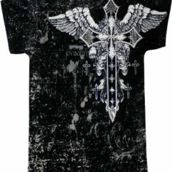 Bewild Konflic Big Cross Eagle All Over Print Mens T-Shirt (Black) 8 Bewild Konflic Big Cross Eagle All Over Print Mens T-Shirt (Black)