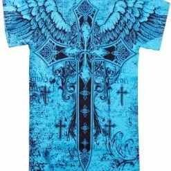 Bewild Konflic Big Cross Eagle All Over Print Mens T-Shirt (Blue) 9 Bewild Konflic Big Cross Eagle All Over Print Mens T-Shirt (Blue)