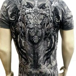 Bewild Konflic Celtic Cross T-Shirt (Charcoal Grey)