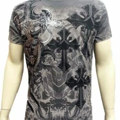 Bewild Konflic Celtic Cross T-Shirt (Charcoal Grey)