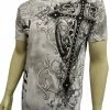 Bewild Konflic Gothic Black Cross Men's T-Shirt (White) 2 Bewild Konflic Gothic Black Cross Men's T-Shirt (White)