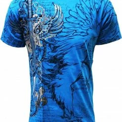 Bewild Konflic Winged Sword T-shirt (Blue)