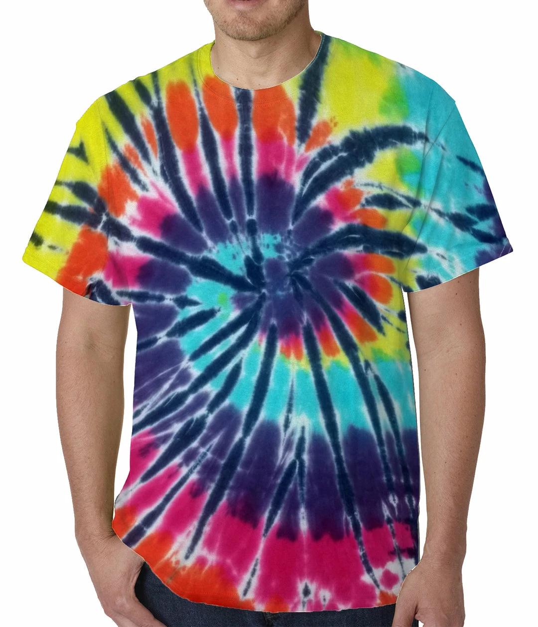 Bewild Tie Dye Tops Lava Lamp Spiral Tie Dye Mens T-shirt 4 Bewild Tie Dye Tops Lava Lamp Spiral Tie Dye Mens T-shirt
