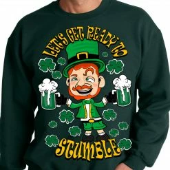Bewild Leprechaun Let's Get Ready To Stumble Adult Crewneck 10 Bewild Leprechaun Let's Get Ready To Stumble Adult Crewneck