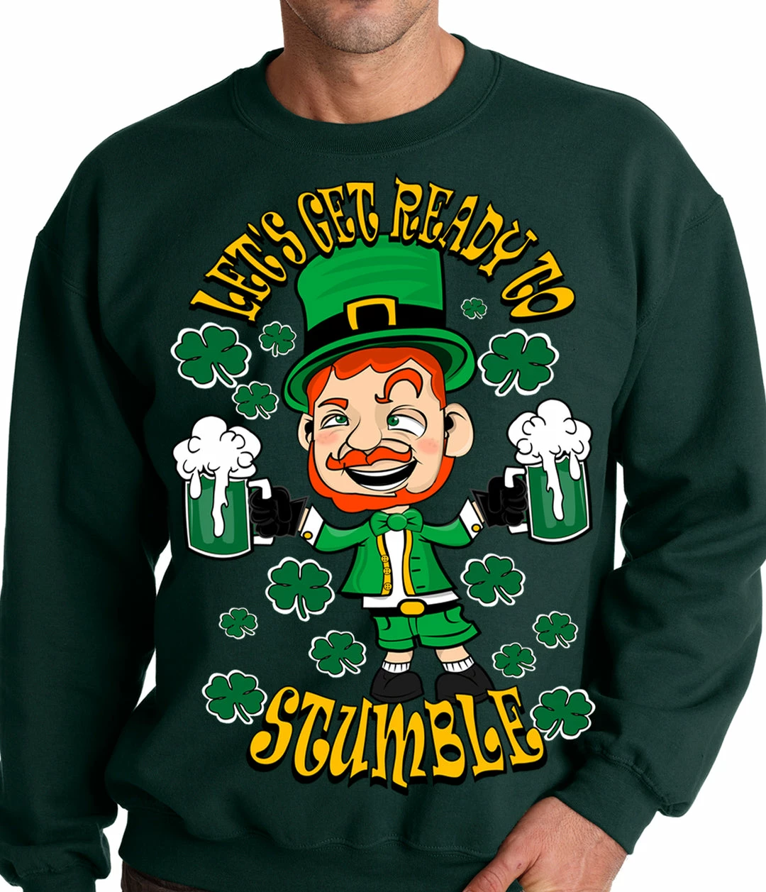 Bewild Leprechaun Let's Get Ready To Stumble Adult Crewneck 5 Bewild Leprechaun Let's Get Ready To Stumble Adult Crewneck