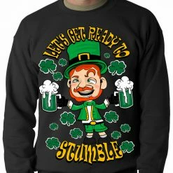 Bewild Leprechaun Let's Get Ready To Stumble Adult Crewneck 11 Bewild Leprechaun Let's Get Ready To Stumble Adult Crewneck