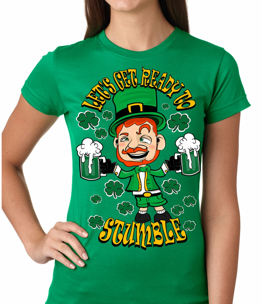 Bewild Leprechaun Let's Get Ready To Stumble Girls T-shirt 4 Bewild Leprechaun Let's Get Ready To Stumble Girls T-shirt